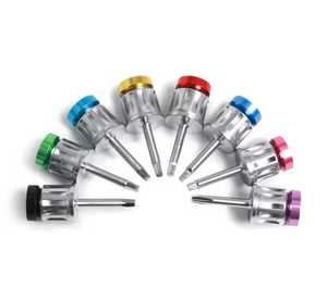 Pour UL AMIN 16 pièces ensemble longue perceuse dentaire pilotes hexagonaux puissance manuelle clé à cliquet couple accessoires d'implant à code couleur - Product Image 1