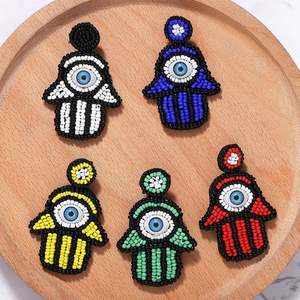 ต่างหูปักที่กำหนดเองด้วยลูกปัดเมล็ด - Product Image 2