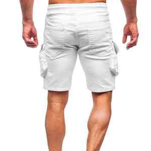 Short cargo en coton de luxe pour hommes, entrejambe de 5 pouces, design OEM personnalisé, motif solide, fermeture à glissière, coupe ample, respirant, vente en gros - Product Image 6