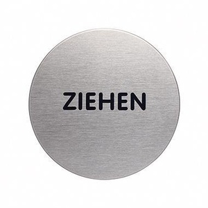 Wooden <b>Wall</b> Sign DURABLE PICTO 65mm Brushed Stainless Steel Silver Metal Pull - Product Image 1
