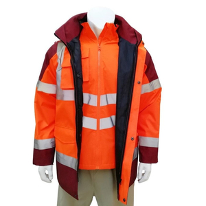 Alta calidad Basics Cotton BlendedReflective Safety Zipper Hoodie Chaquetas Hombres Seguridad Manga larga Construcción Hoodies - Product Image 5