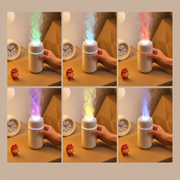 Diffuseur d'huiles essentielles ultrasonique portable mini 100 ml, humidificateur d'air rechargeable par USB 5W, mini diffuseur d'arômes à flamme pour la maison