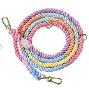 rainbow Style Color Full Accessory Customized Rope Handmade Dog <b>Leash</b> <b>Pet</b> <b>Leash</b> Set - Product Image 1