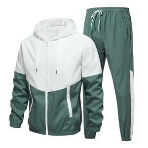 Ensemble de sport décontracté pour homme, printemps-automne, 2 pièces, nouvelle mode, veste et pantalon, hip-hop, course à pied, 100% coton, vêtements de sport - Product Image 1