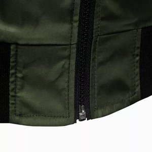 Blouson aviateur OEM ODM coupe-vent en polyester et vol imperméable avec fermeture éclair blouson d'aviateur imperméable et décontracté pour hommes - Product Image 6