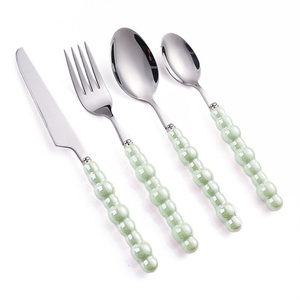 Customized Size Manufacture and Supplier From India Elegant Stainless Steel Flatware 3-Pieces Cutlery Set Gold Plated for Party - Product Image 3