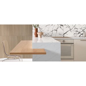 คาลาคัตตา มิราจิโอ ซีเอโล ควอตซ์คริสตัลพรีเมียม ผสมผสานวัสดุกันน้ำ ทนทาน ดีไซน์ทันสมัย สำหรับงานตกแต่งผนังและห้องครัว - Product Image 4