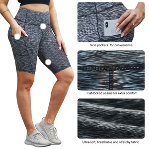Pantalones cortos de Yoga deportivos de secado rápido para mujer de alta calidad Custom Scrunch Butt Bikers Booty Compression Patrón transpirable Decoración - Product Image 6