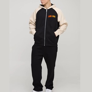Conjunto Deportivo Urbano Extra Grande Personalizado para Hombre 2025, Sudadera con Capucha Antibacteriana de Felpa de Algodón de Peso Medio, Conjuntos de Jogger con Bordado 3D para - Product Image 1