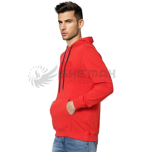 Sweat à capuche en coton 100% de qualité supérieure pour hommes, pull thermique à motif solide imprimé avec logo personnalisé pour l'hiver à prix réduit - Product Image 5