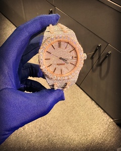 Montre à Quartz Unisexe VVS Moissanite Buste Diamant Mécanique de Luxe ETA Acier Inoxydable Cristal Style Hip Hop - Product Image 1