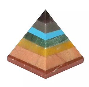 Let Est-Pirámide de piedra de chacras, la mejor calidad, siete CHAKRAS, piedras naturales - Product Image 1
