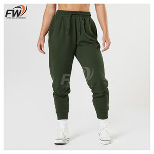 Pantalones deportivos personalizados de otoño/invierno, suaves, de forro polar, cálidos, holgados, para mujer, pantalones de chándal de algodón, pantalones jogger de pierna ancha para mujer - Product Image 1