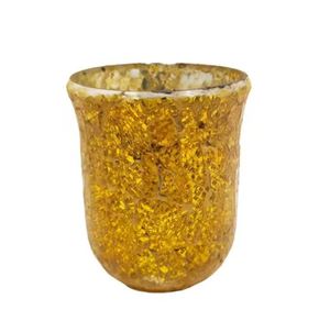 Soporte de luz en T único decorativo agradable Chapado en latón de vidrio y hierro soporte de vela de diseño moderno para boda - Product Image 3