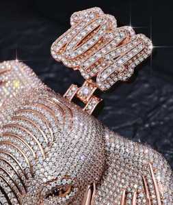 Pendentif personnalisé pour homme en argent 925 avec moissanite VVS, chaîne en diamant glacé VVS, style hip-hop, pendentifs de mode, breloques, passe le testeur - Product Image 5