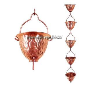 Hot Selling High Quality Handmade Copper Rain Chain Luxury <b>Metal</b> Hanging Rain Chains <b>Garden</b> Decoration From Rana Overseas Inc - Product Image 1