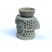 Diffuseur d'huiles essentielles en pierre de savon spirale pour huiles de lavande et de rose, chauffe-bougie non électrique OBS-176