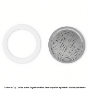 Juego de 3 piezas de juntas y filtros para cafetera de 6 tazas, compatible con cafeteras Moka modelo 0800034 - Product Image 3
