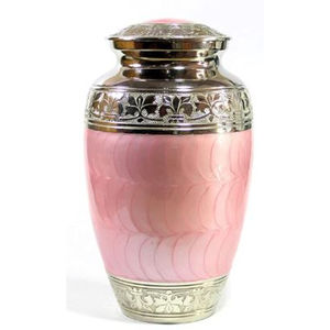 Urna Funeraria de Aluminio de Alta Calidad, Estilo Americano, Ecológica, de Lujo, Color Blanco Rosa, con Pedestal y Tapa, para Uso Doméstico con Cenizas - Product Image 5