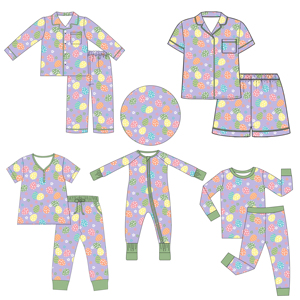Weiwei Pasen Dag Custom Pasen Comfortabele 95% Bamboe 5% Spandex Schattige WeiWei Lange 2-delige Romper voor Baby Set Mystery Box - Product Image 1