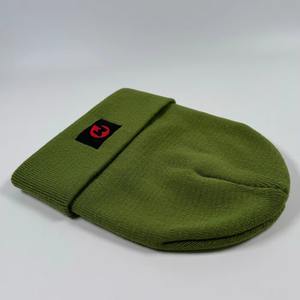 Fashion Plain Cuffed Toques for Men Custom Acrylic <b>Beanie</b> with Own Brand Patch Wholesale Blank Knitted <b>Green</b> Winter Hats - Product Image 3