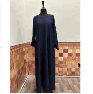 Nouvelle vente en gros d'abayas noires unies, vêtements islamiques simples et modestes, robes abayas musulmanes pour femmes, abayas de Dubaï - Product Image 1