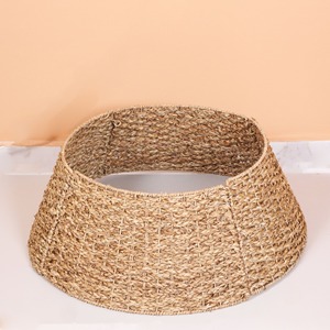 Precio más barato Collar de rafia Decoraciones de falda de árbol de Navidad Cubierta de algas marinas naturales Collares de cubo para árboles de Navidad - Product Image 3