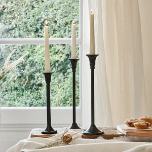 Decorative <b>Black</b> <b>Metal</b> <b>Candle</b> <b>Holder</b> for Minimalist Home Decor Wedding Centerpiece or Event Lighting - Product Image 1
