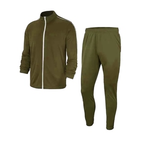 Ensemble de survêtement pour homme style performance, coupe-vent, blocs de couleur, fermeture éclair sur le devant, pour activités de fitness - Product Image 3