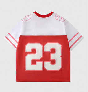 Camisetas de fútbol americano con logotipo bordado sublimado, camisetas de fútbol de malla cuadrada de poliéster personalizadas - Product Image 2