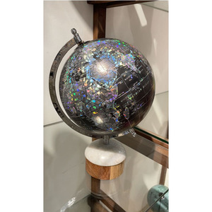 Globo del mundo con soporte de madera Globo del mundo para niños y adultos Aprendizaje Construido Hogar Oficina Aula Decoración Geografía - Product Image 4