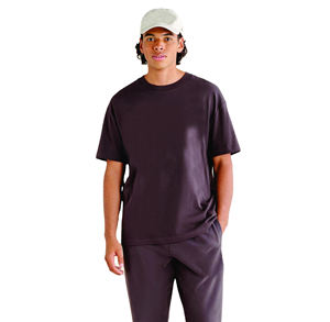 Camiseta de algodón 300 Gsm 100% de peso pesado para hombre, camiseta de calle en blanco de punto liso con hombros caídos de gran tamaño y cuello de costilla - Product Image 1