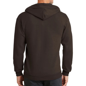 Sweat Homme Hiver Causal Polaire Full Zip Hoodie Marron - Product Image 2