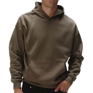 Sudadera con capucha de gran tamaño bordada de peso pesado para hombre, jersey de lana de algodón cálido, sudadera, colección de otoño - Product Image 2