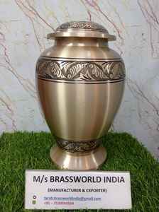 New Style Brass Cremation Urns Full Engraved New Cremation Urns Handmade <b>Funeral</b> <b>Supplies</b> New Style Urns - Product Image 6