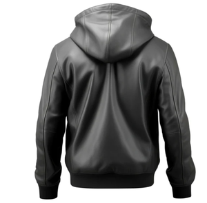 Esprit Chaqueta Bomber con capucha en piel de oveja cierre de cremallera Transpirable Acolchado Forro Negro High Street Plain Dyed-OEM - Product Image 3