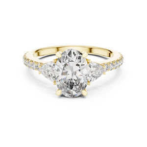 Conjunto de anillo de novia elegante de 18K | Anillo de boda de compromiso - Product Image 6