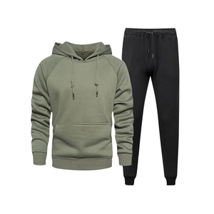 Chándales de algodón 100% de manga larga de buena calidad, chándales de entrenamiento deportivo, conjuntos de chándales de ropa Unisex cómodos - Product Image 1