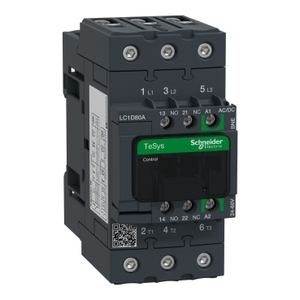 Contattore EverLink Schneider Electric LC1D80ABNE TeSys D 3P 66A AC-3 fino a 440V con bobina 24-60V AC/DC - Product Image 1