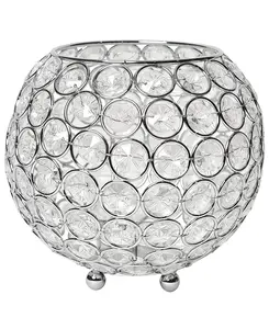 Candelabros votivos de lujo con luz de té de Metal de cristal para el hogar, Hotel, boda, fiesta, decoración de mesa, florero, centros de mesa - Product Image 6