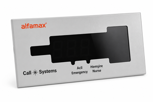Panneau de surveillance central ALFAMAX pour poste d'appel infirmier hospitalier, affichage simultané de 5 appels, LED argentée et rouge, acier inoxydable de qualité 304 - Product Image 2
