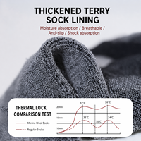 Chaussettes d'hiver épaisses en molleton thermique pour le travail, le ski et la randonnée, chaussettes personnalisées en laine mérinos