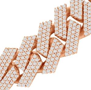 Luxury High Shine <b>VVS</b> Cuban <b>Chain</b> 16mm 20mm Iced Links Durable Statement Piece Diamond Jewelry Findings Components 925 Silver - Product Image 1