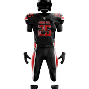 New High Quality Custom Breathable Men's American Football Uniform Set Short Sleeve <b>Polyester</b> Jerseys Pants Sublimation Printed - Product Image 6