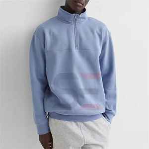 เสื้อกันหนาวมีซิปสำหรับผู้ชายบุขนแกะถักแบบกำหนดเองได้1/4สี่ส่วน - Product Image 1