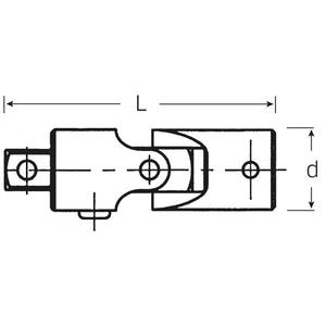 Stahlwille 1/4'' QuickRelease <b>Universal</b> Joint Premium <b>Socket</b> for Convenient Use - Product Image 2