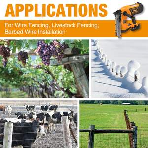 Kit Agrafeuse de Clôture Sans Fil 20V Calibre 9 avec Chargeur de Batterie, Poignée en T, Mallette, Réglage de Profondeur Libre et Indicateur de Recharge - pour Agrafes de Clôture - Product Image 5
