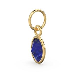Lapis Lazuli naturel forme ovale pierre précieuse bleue 925 argent or Vermeil lunette pierre faisant des bijoux de mode pendentifs et breloques - Product Image 2