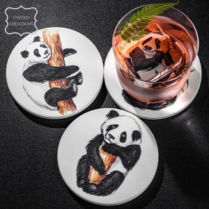 Posavasos de corcho con estampado de Panda OEM ODM Logotipo personalizado Juego de tapetes para tazas de mesa ecológicos Posavasos de corcho natural clásico Diseño personalizado - Product Image 5