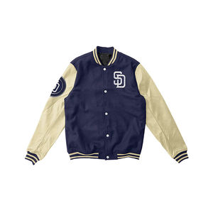 Blousons universitaires longs pour hommes de haute qualité, respirants, imperméables, en laine, avec broderies et patchs de style baseball, streetwear - Product Image 5